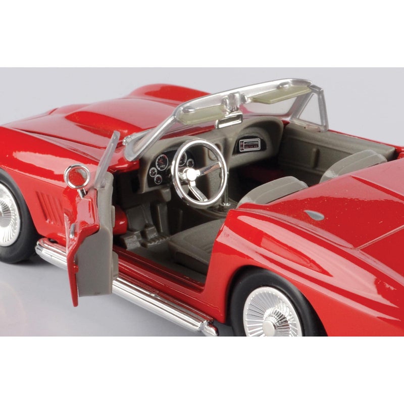 Motor Max 1967 Chevy Corvette, Red - Motormax 73224 - 1/24 Scale Diecast Model Toy Car - Image 4